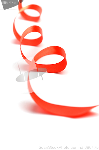 Image of red satin ribbon