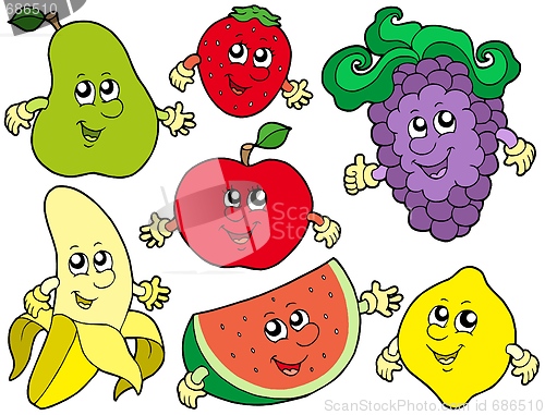 Image of Cartoon fruits collection 2