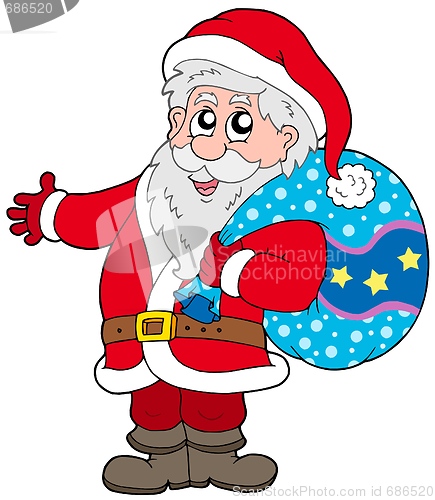 Image of Santa Claus with more gifts