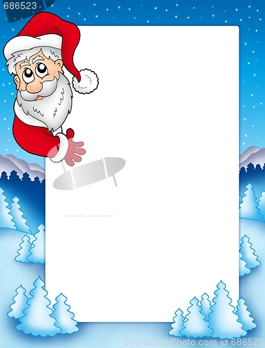 Image of Frame with lurking Santa Claus 2