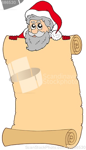 Image of Parchment with Santa Claus