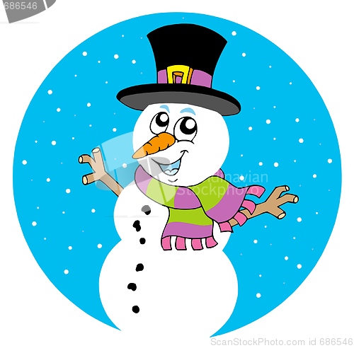 Image of Cartoon snowman