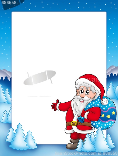 Image of Christmas frame with Santa Claus 1