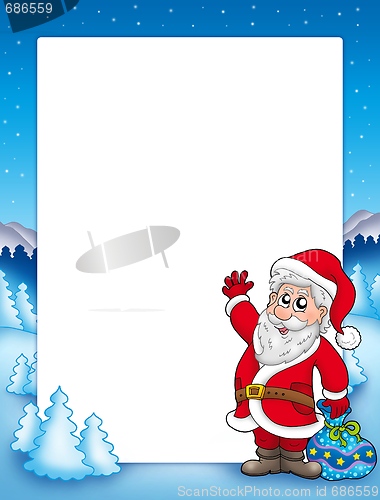 Image of Christmas frame with Santa Claus 2
