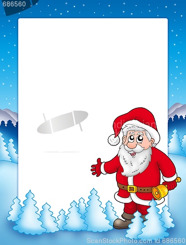 Image of Christmas frame with Santa Claus 3