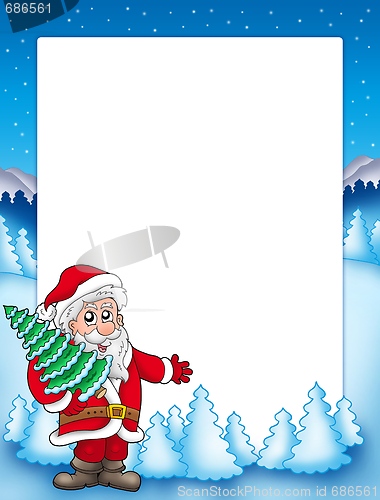 Image of Christmas frame with Santa Claus 4