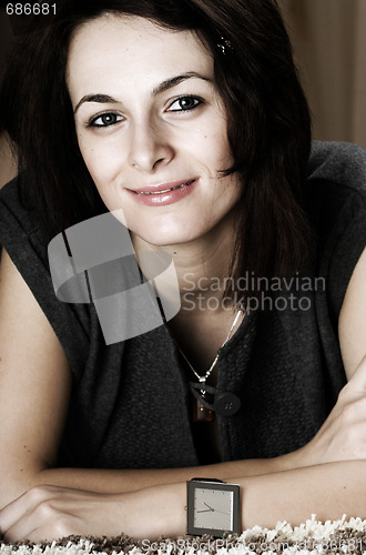Image of Woman with green eyes
