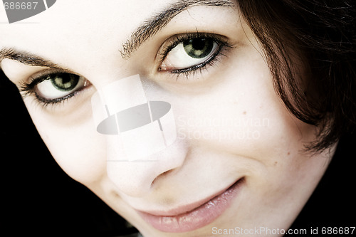 Image of Woman with green eyes