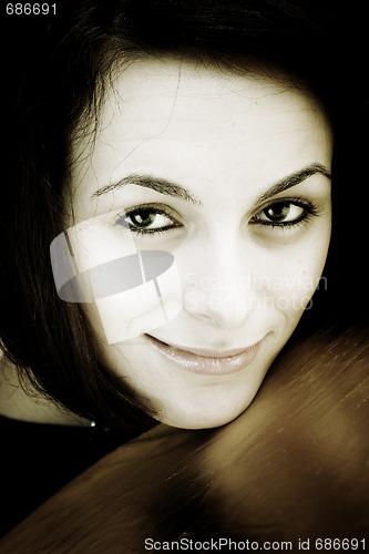 Image of Beautiful woman with great eyes.