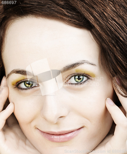 Image of Woman with green eyes