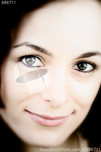 Image of Woman with green eyes