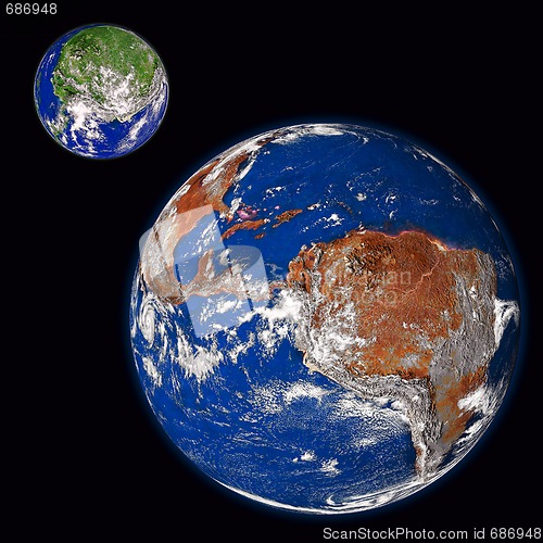 Image of two planet 