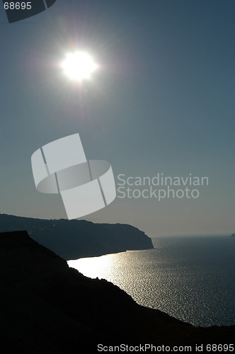 Image of Late sun in Santorini