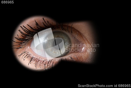 Image of Look through a keyhole