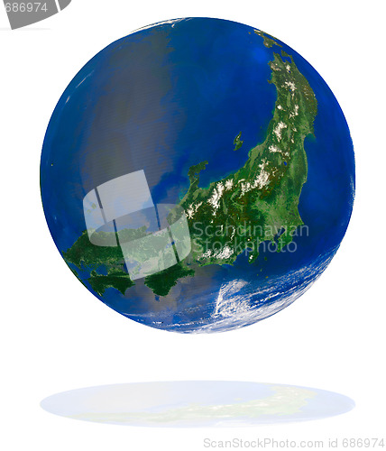 Image of Japan on the Earth planet