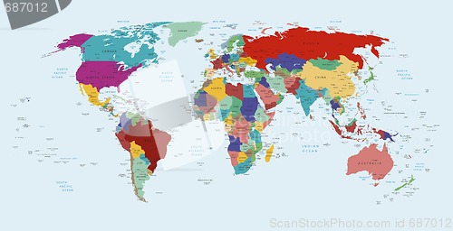 Image of  political map of the world