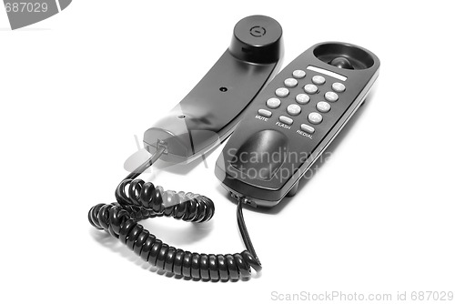 Image of black office phone