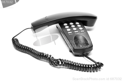 Image of black office phone 