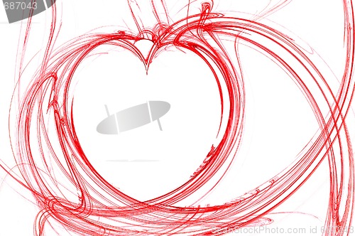 Image of Abstract red  heart