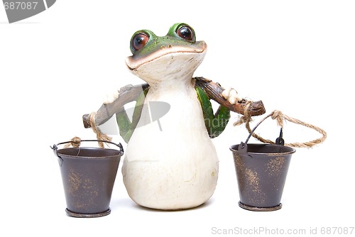 Image of frog with buckets 