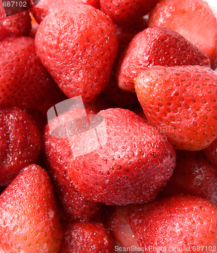 Image of Ripe red strawberry 