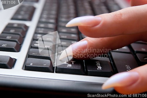 Image of Female working on personal computer