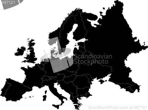 Image of europe vector map