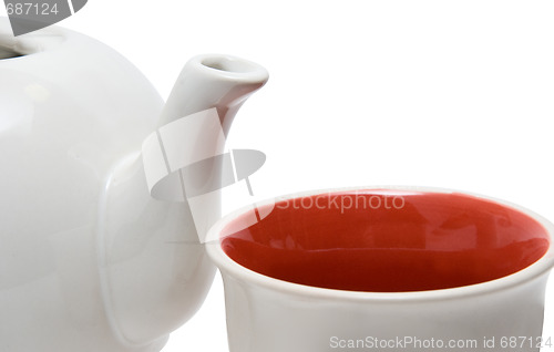 Image of Close-up of teapot and cup 