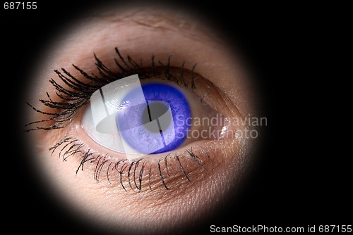 Image of woman blue eye