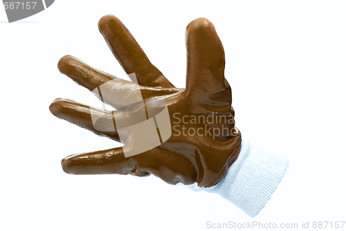 Image of Brown work industrial glove