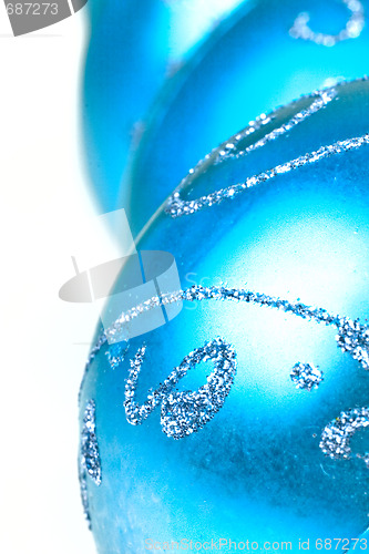 Image of blue christmas balls