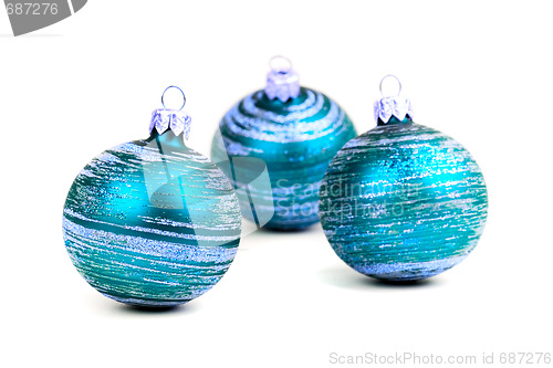Image of blue christmas balls
