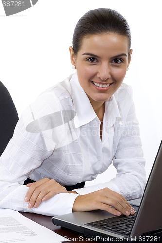 Image of business woman in the office