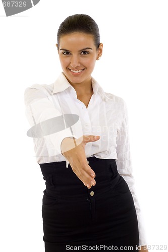 Image of Friendly smiling businesswoman