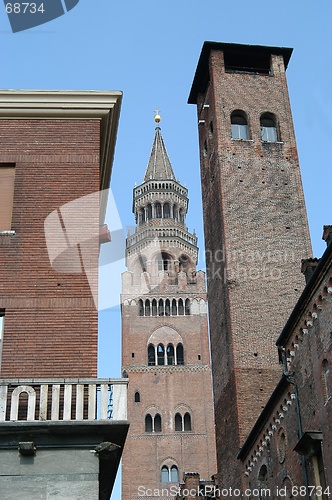 Image of Bell tower called Torrazzo in Cremona, Italy