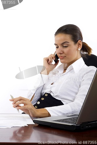 Image of Young woman calls on cellphone