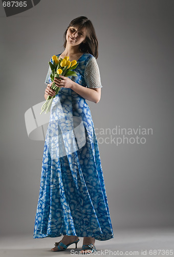 Image of Woman with flowers