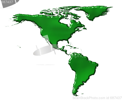 Image of America 3D Ecological Map