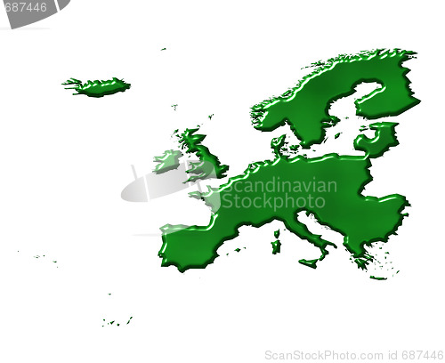 Image of 3D Ecological Europe Map