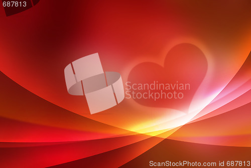 Image of heart - valentine abstract background