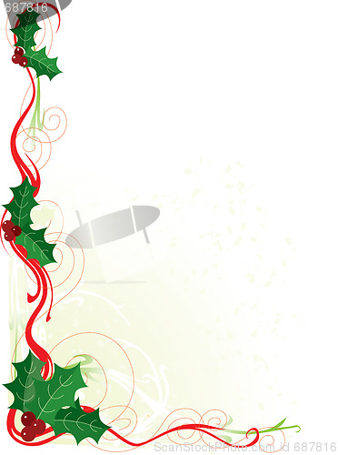 Image of Christmas Holly Border