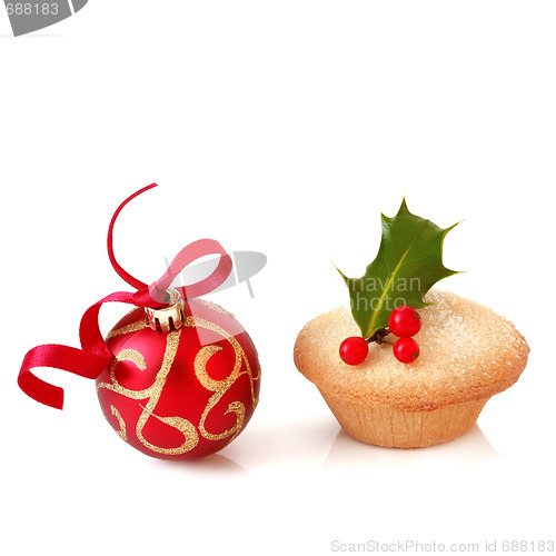 Image of Christmas Bauble and Mince Pie