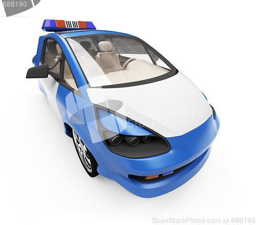 Image of Future concept of police car isolated view