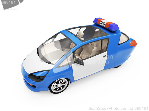 Image of Future concept of police car isolated view