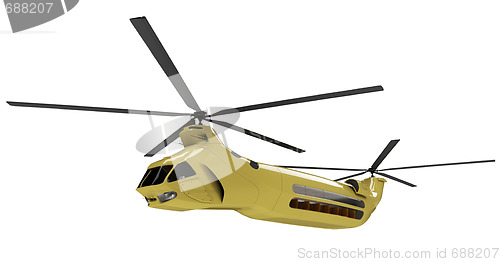 Image of Future concept of helicopter isolated view