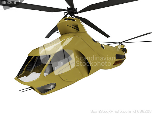 Image of Future concept of helicopter isolated view