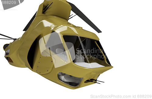 Image of Future concept of helicopter isolated view