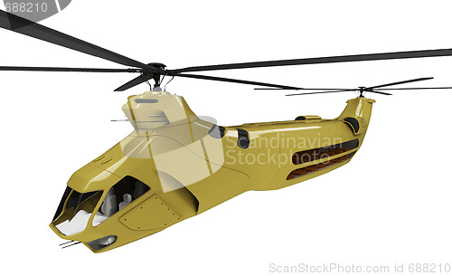 Image of Future concept of helicopter isolated view