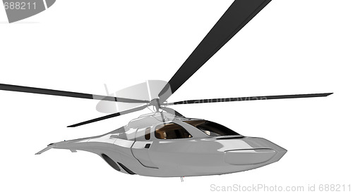 Image of Future concept of helicopter isolated view