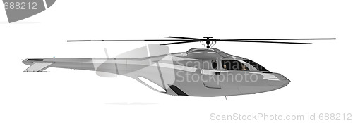 Image of Future concept of helicopter isolated view